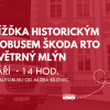 HISTORICKÝM AUTOBUSEM ŠKODA RTO NA VĚTRNÝ MLÝN na Nových Dvorech — vyjížďka s komentovanou zážitkovou prohlídkou