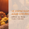 Ve státní svátek 28. ŘÍJNA MÁME OTEVŘENO